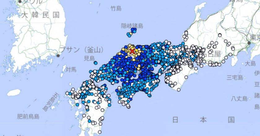快讯！西日本岛根6.2强震  20分钟6连震